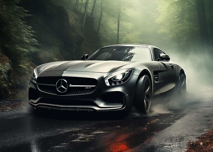 Mercedes AMG GT in Forest