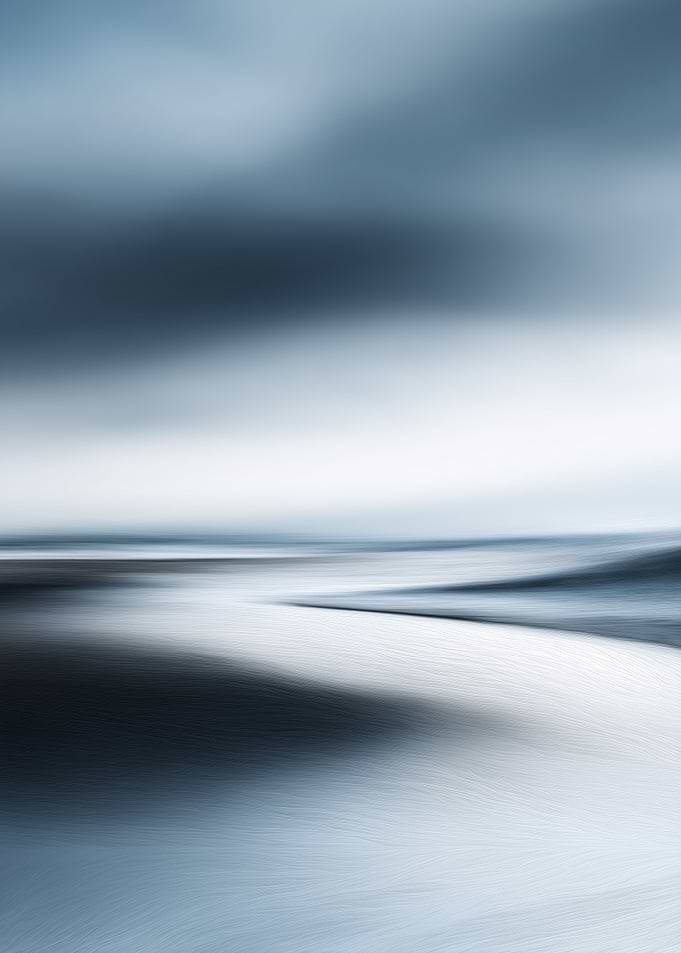Quiet Horizon – Abstract Minimal Seascape Wall Art