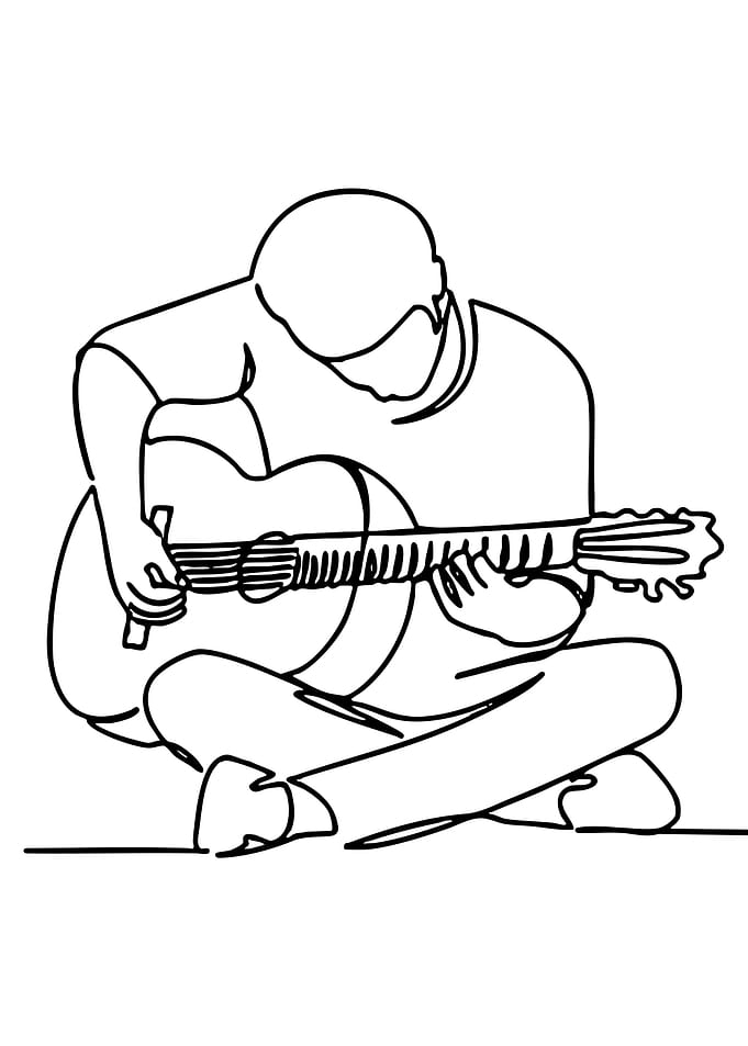 Person playing guitar