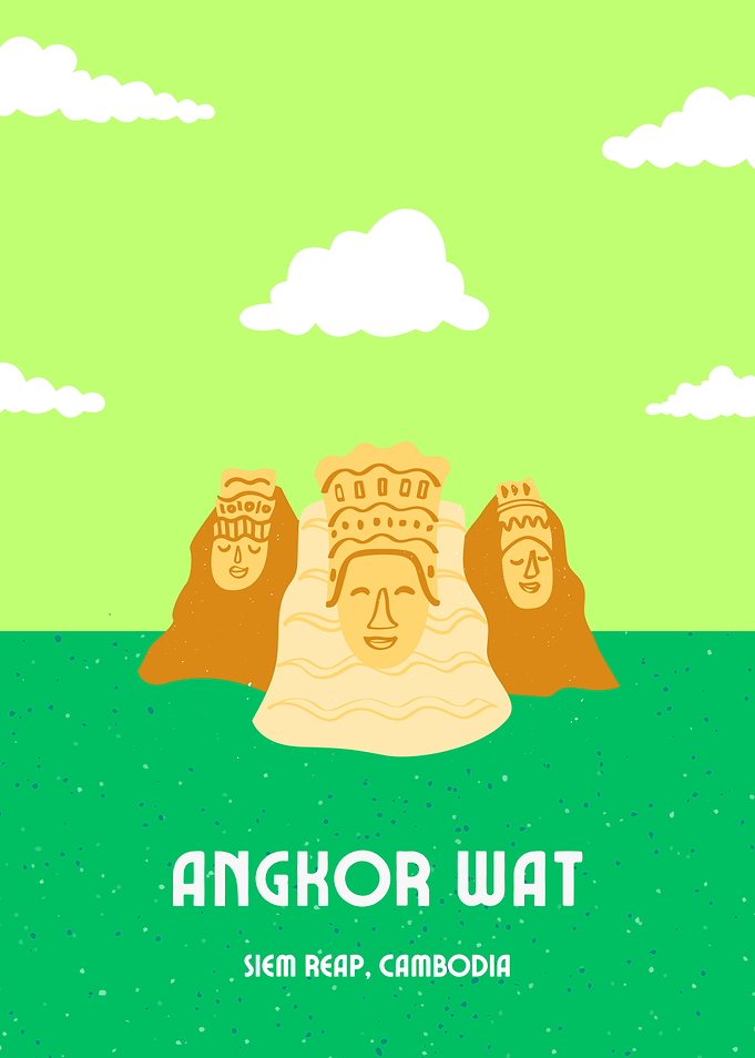 Angkor Wat Travel Poster