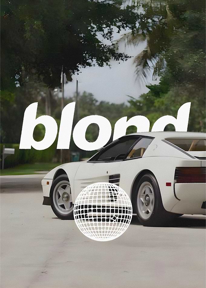 Blond Album Cover with Car