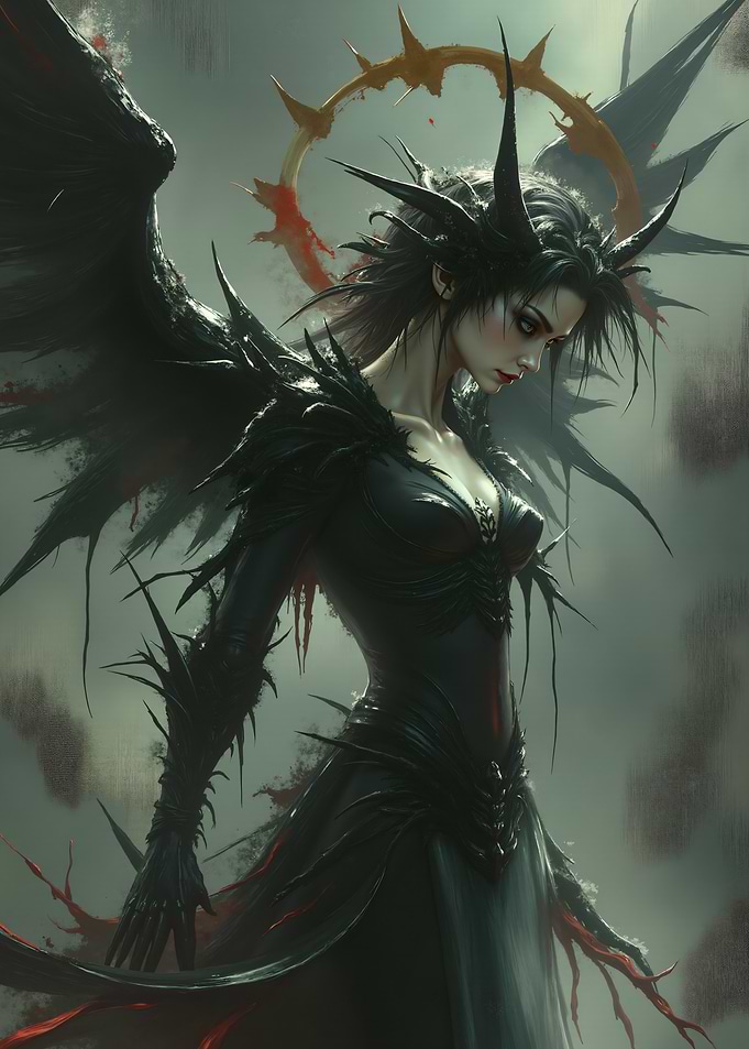 Dark Angel with Crown