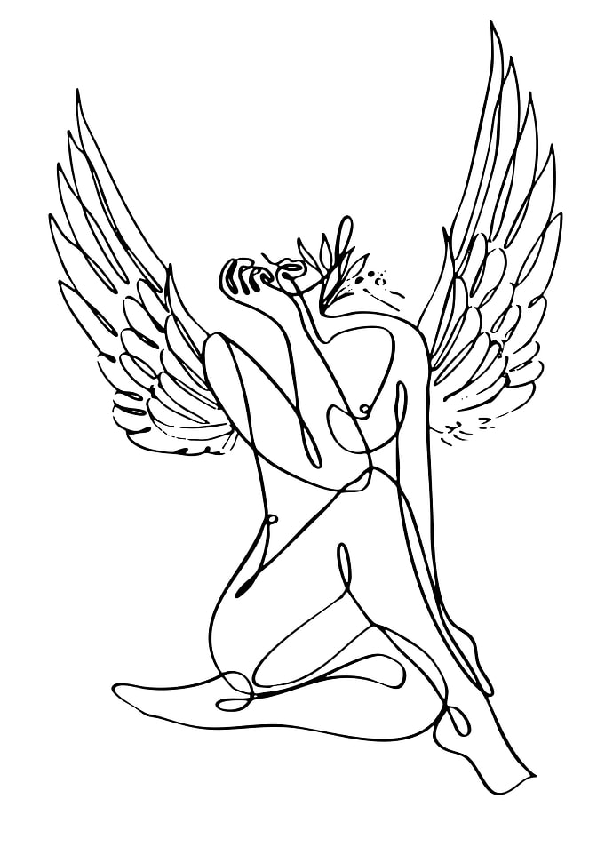 Angel Line Art