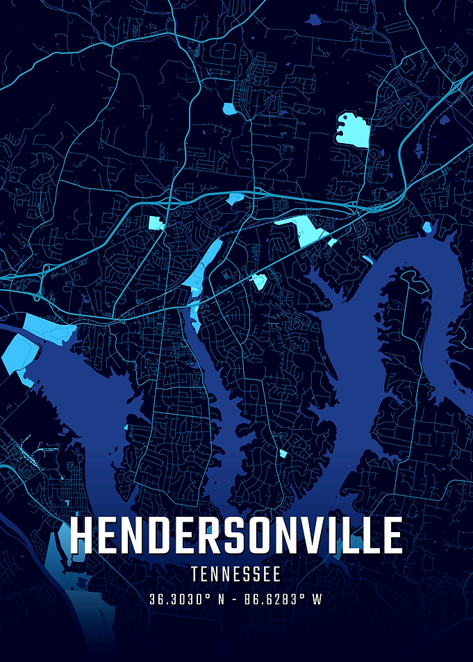 Hendersonville Tennessee Midnight City Map