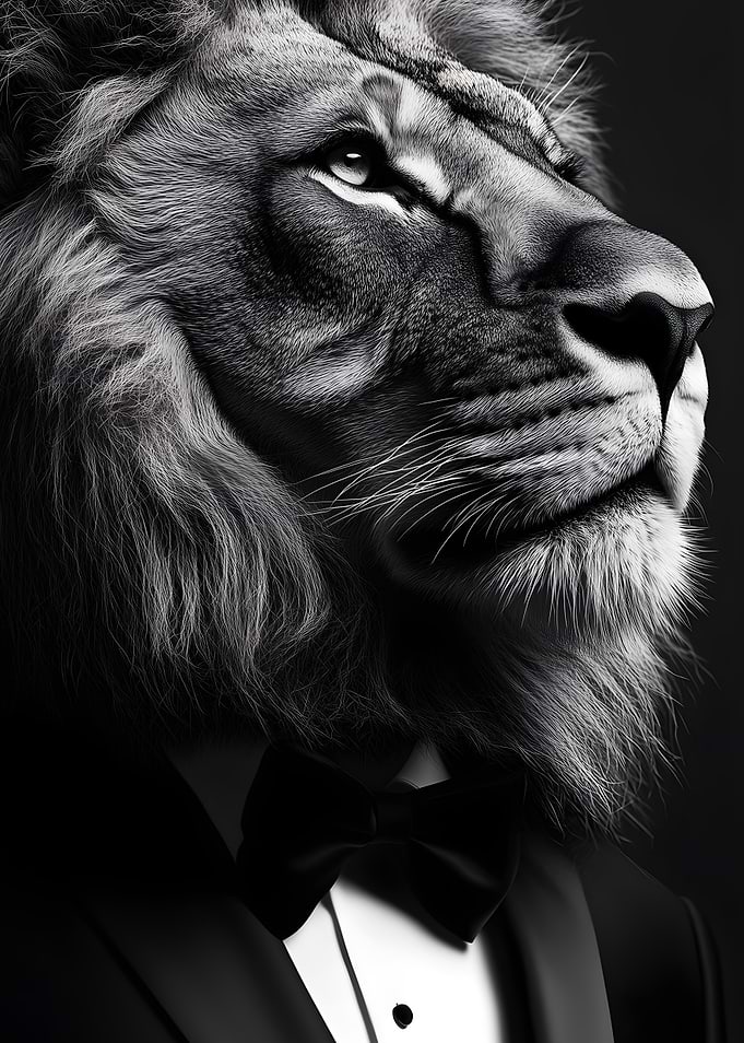 Lion in a Tuxedo