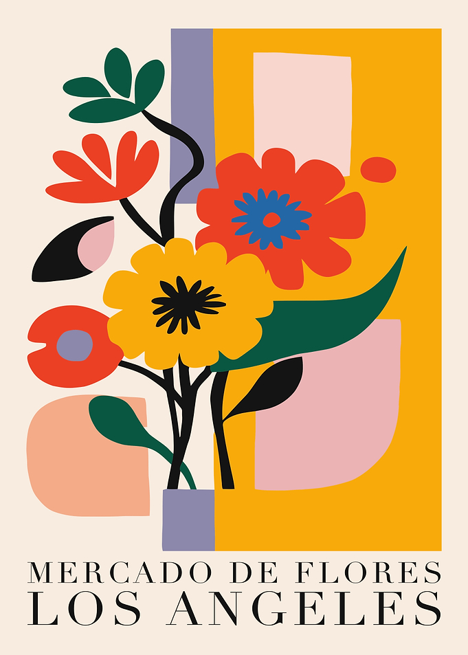 Abstract Floral Arrangement Poster