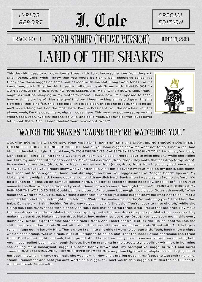 J. Cole LAnd of the Snakes