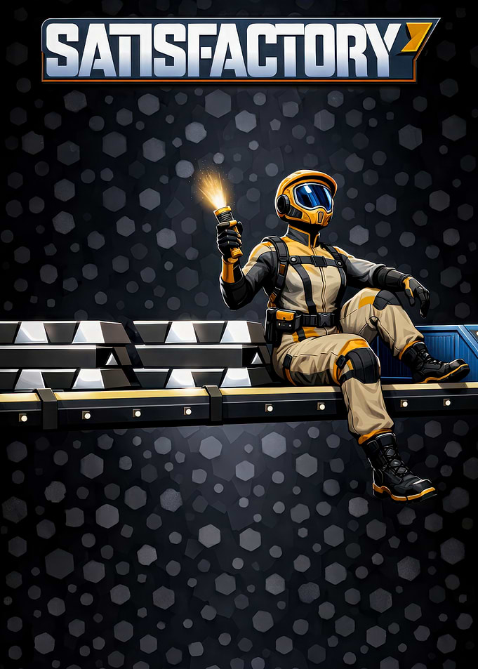 Satisfactory Game Character with Flashlight