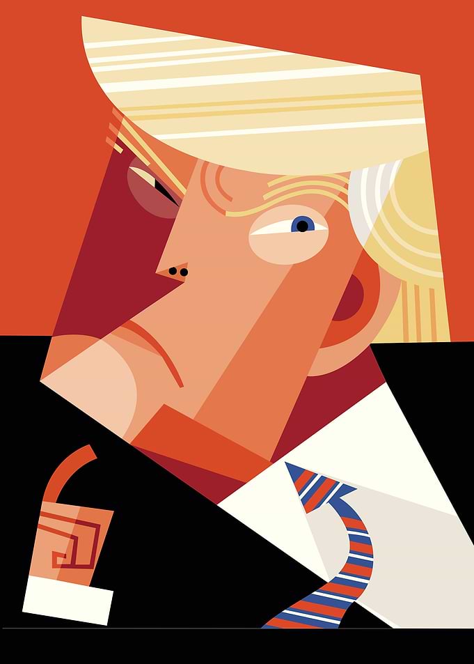 Geometric Portrait of Donald Trump