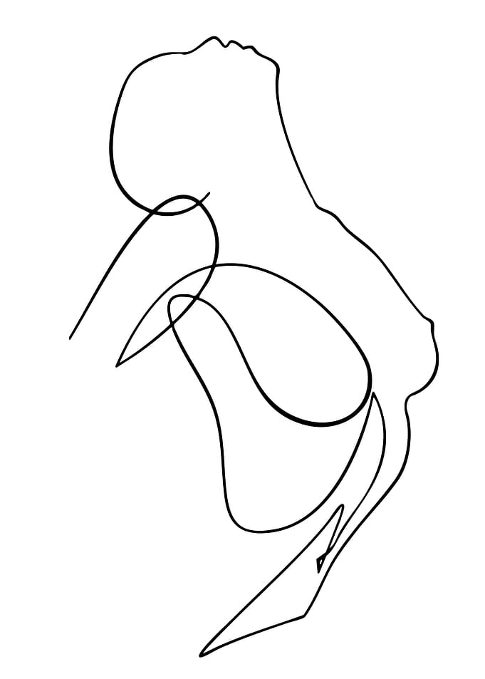 Abstract Line Art of a Person