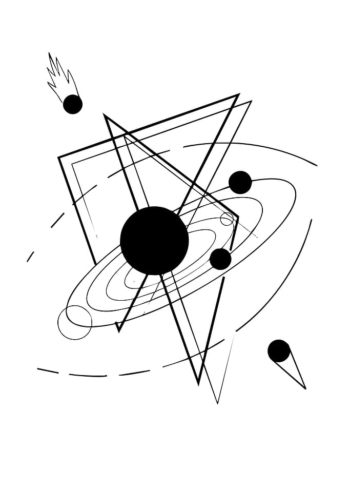 Abstract Geometric Space Scene