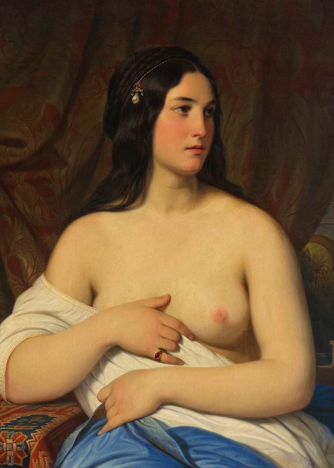 Portrait of a Woman with Pearl Hairpiece