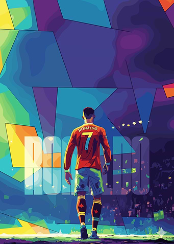 Cristiano Ronaldo in Pop Art Style