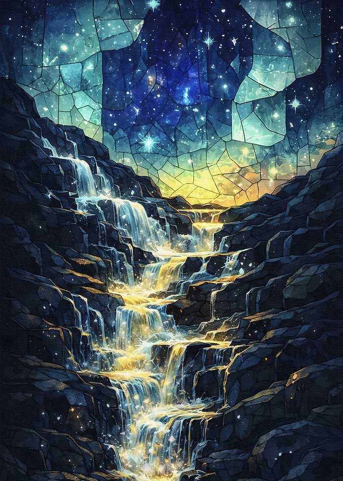 Cosmic Waterfall Landscape