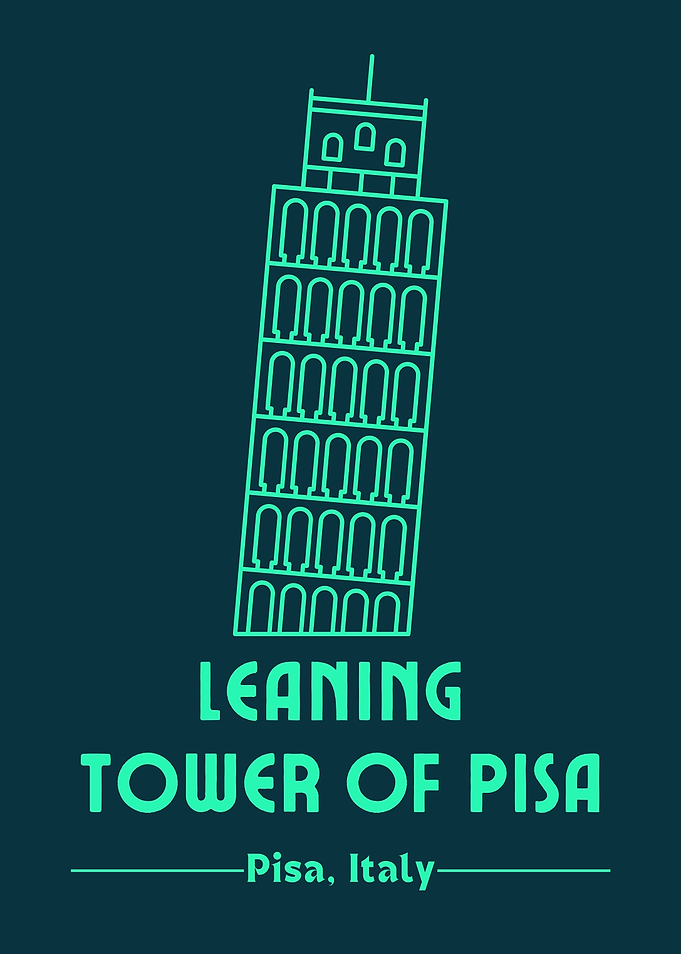 Leaning Tower of Pisa Minimalist Art