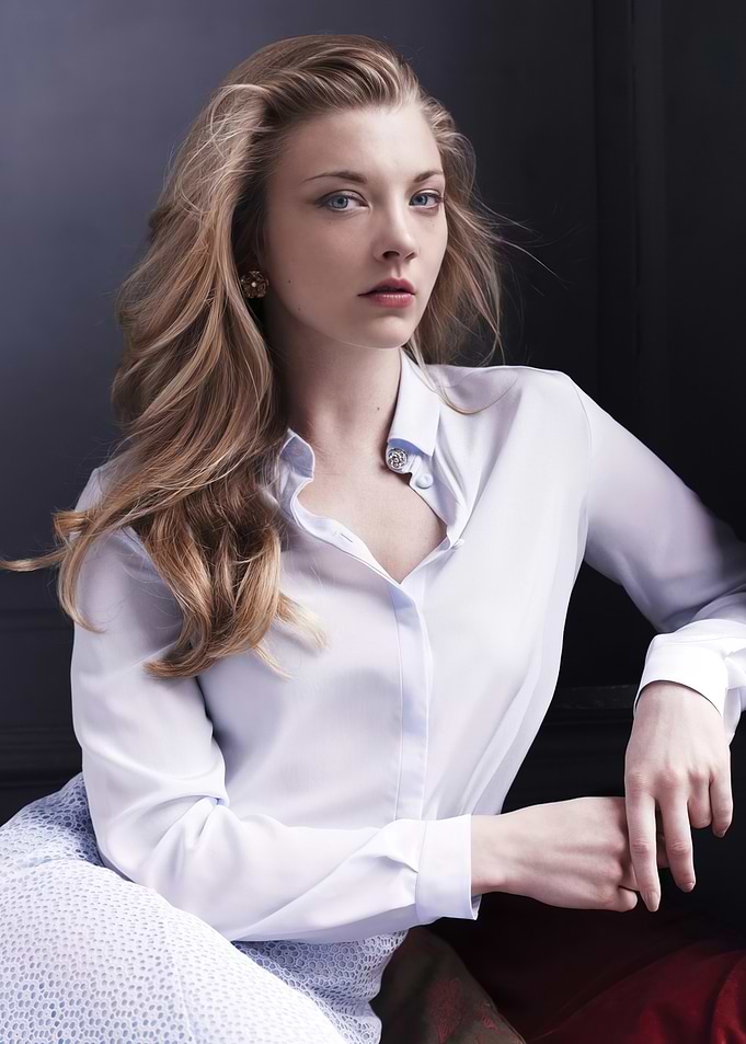 Natalie Dormer in White Blouse
