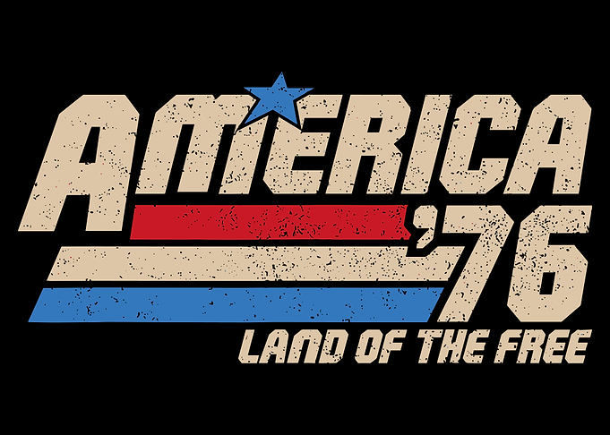 America ’76 Poster, Vintage Patriotic Wall Art, Land of the Free Independence Day Print