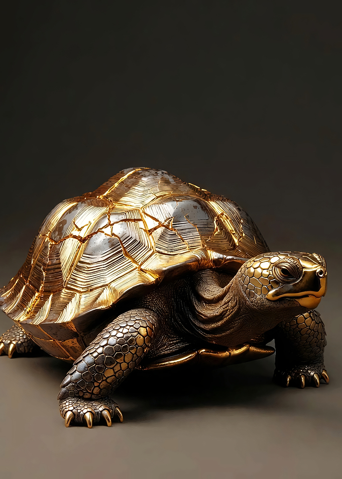 Kintsugi Tortoise Sculpture
