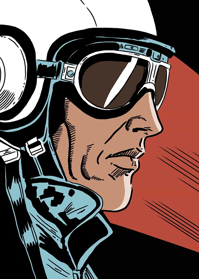 Retro Racer in Goggles