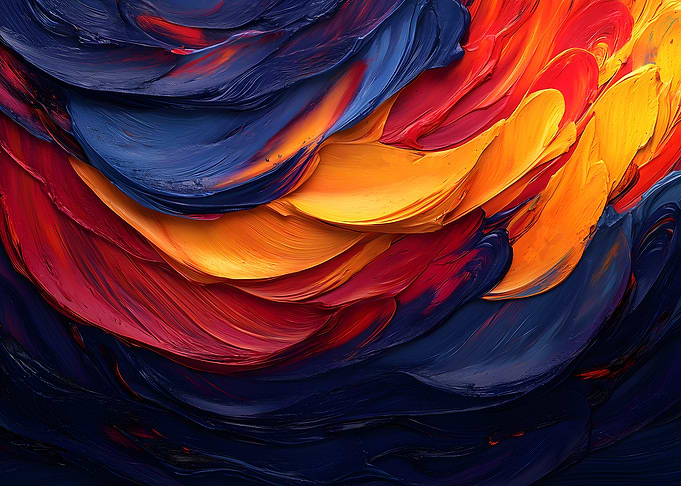 Abstract Swirls of Paint