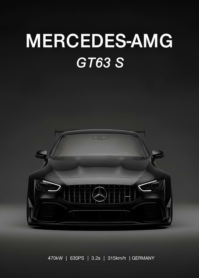 black Mercedes-AMG GT63 S poster