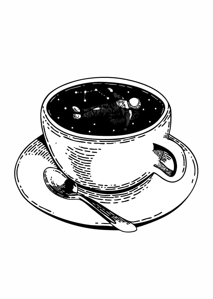 Astronaut in a Coffee Cup Galaxy