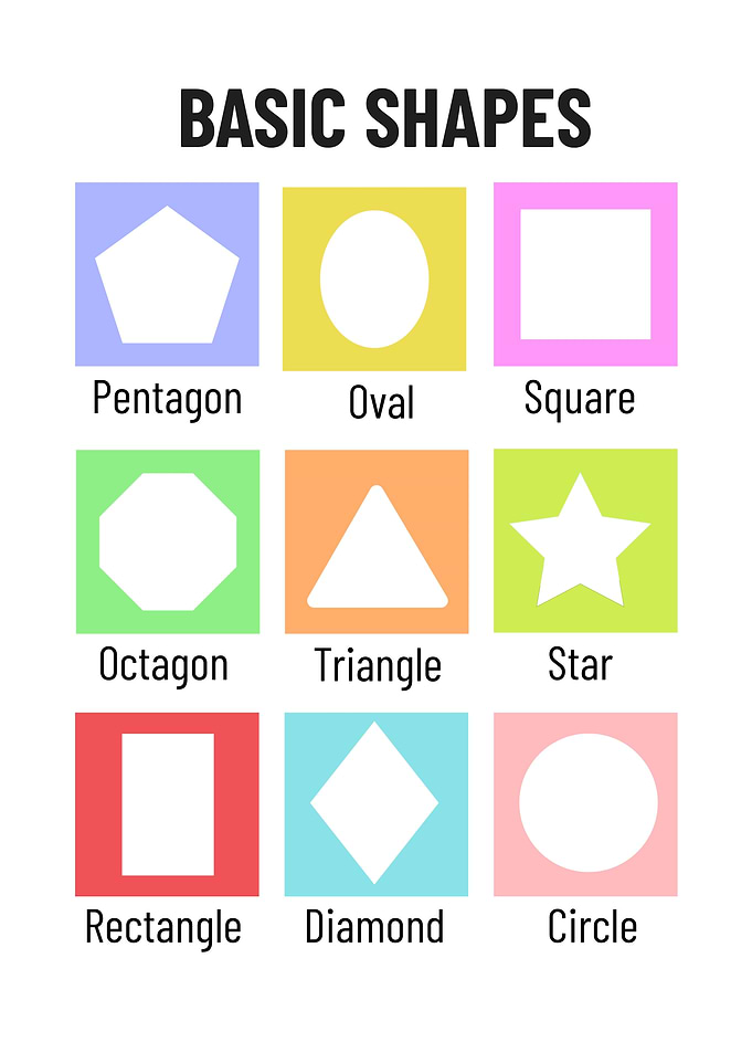 Basic Colorful Shapes Chart