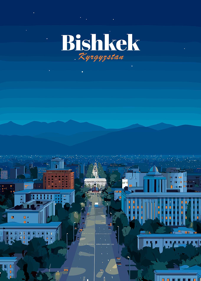 Bishkek Cityscape at Night