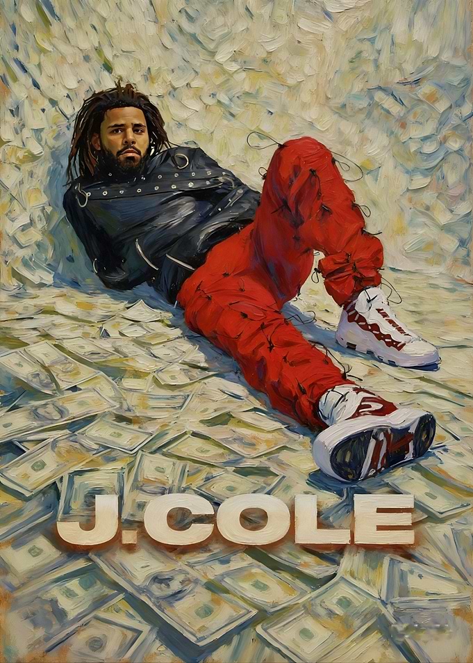 J. Cole on a Bed of Money