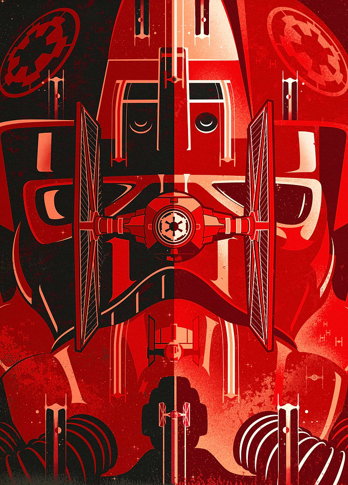 Dual-toned Tie Fighter