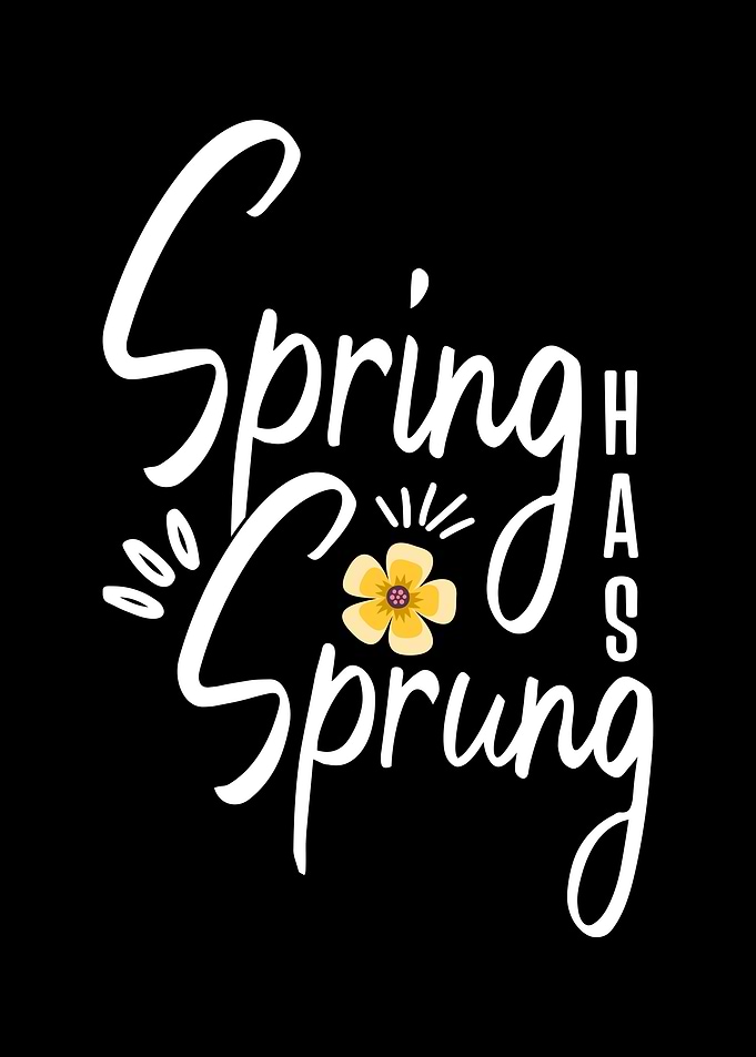 Spring Has Sprung Text Art