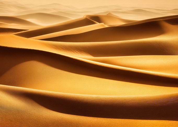 Golden Desert Dunes at Sunset