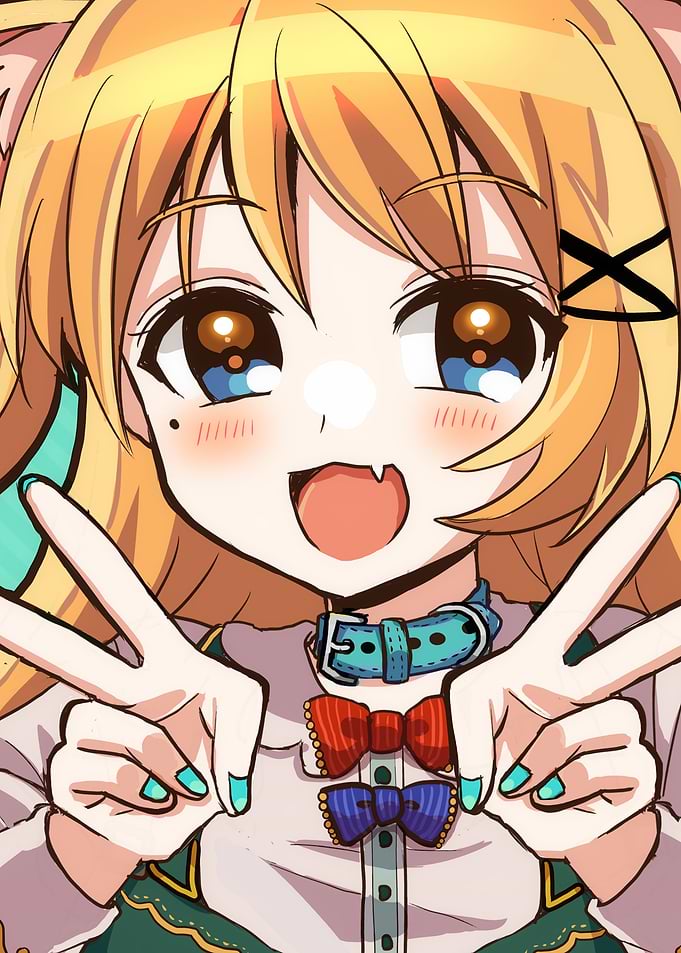 Cute Anime Girl with Cat Ears
