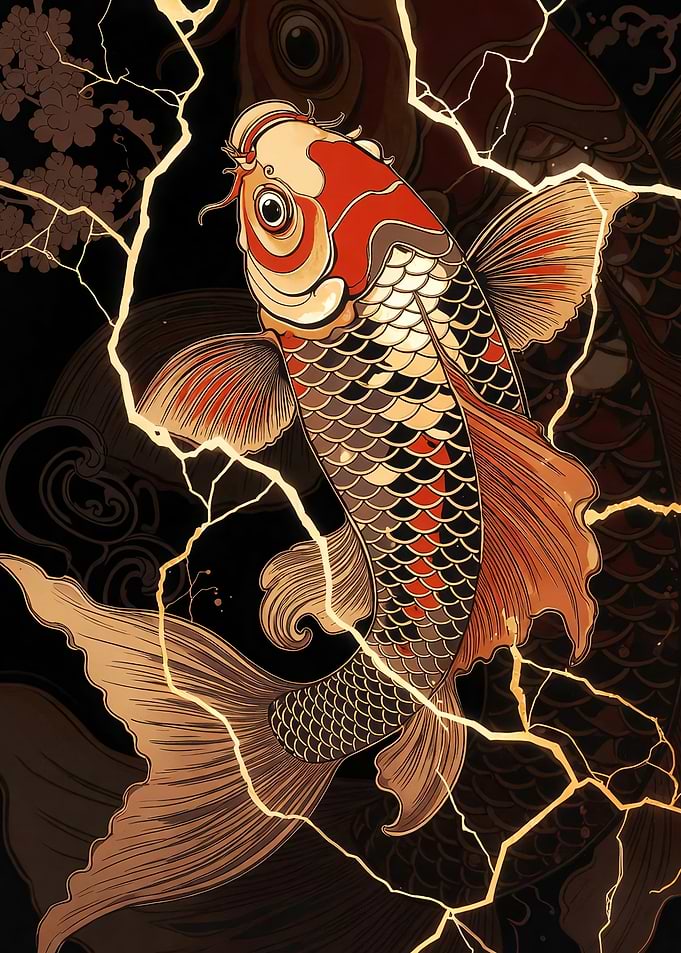 Kintsugi Koi Fish