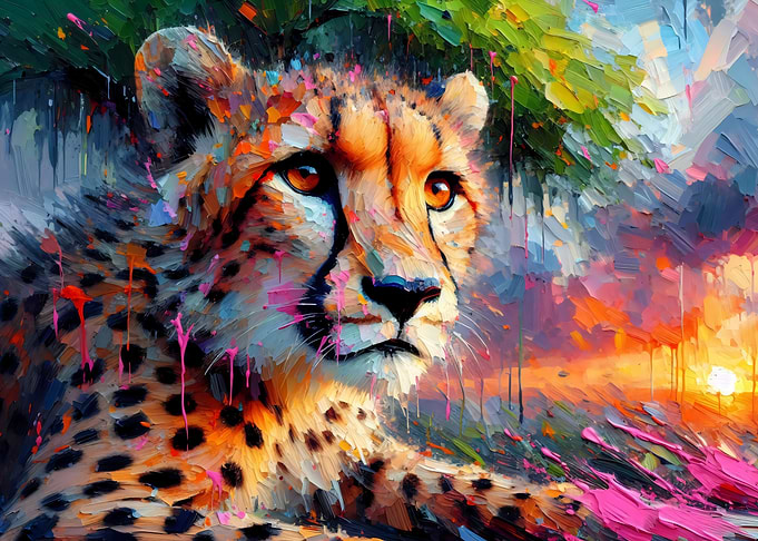 Vibrant Cheetah Portrait