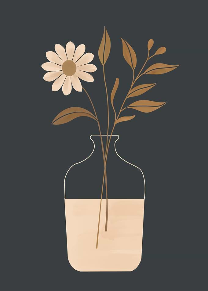 Minimalist Floral Arrangement in a Vase