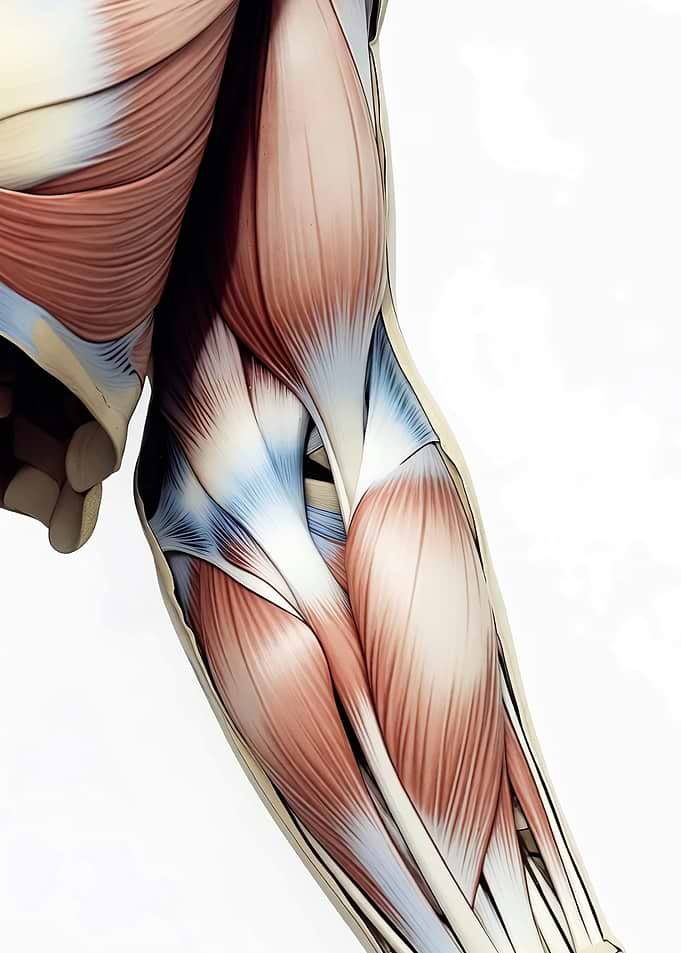 illustration of human arm muscles