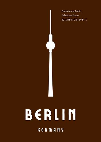 Berlin Fernsehturm Minimalist Poster