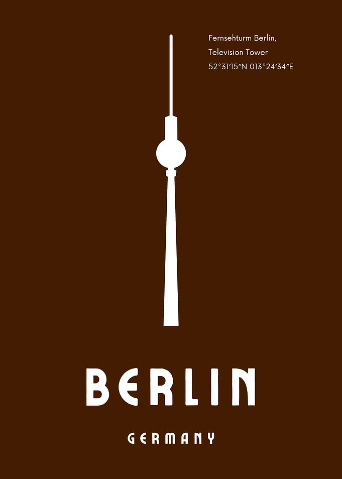 Berlin Fernsehturm Minimalist Poster