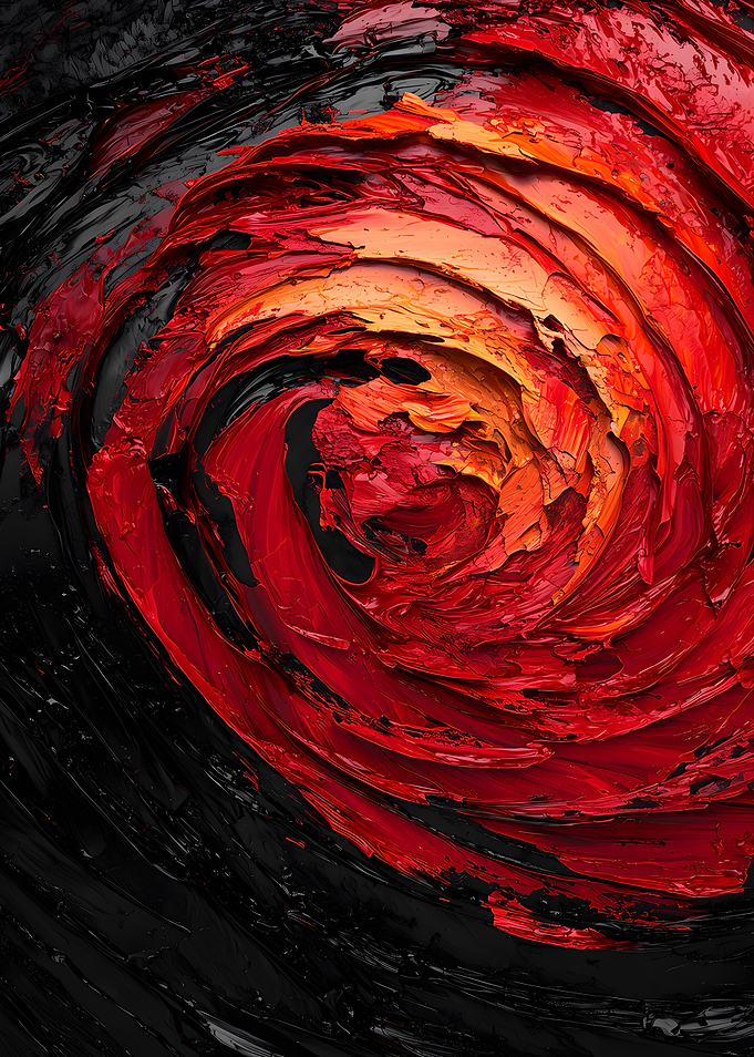 Abstract Red and Black Swirl