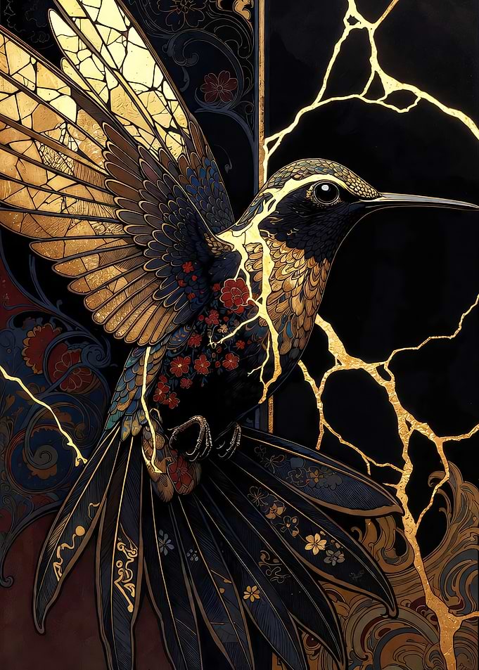 Kintsugi Hummingbird