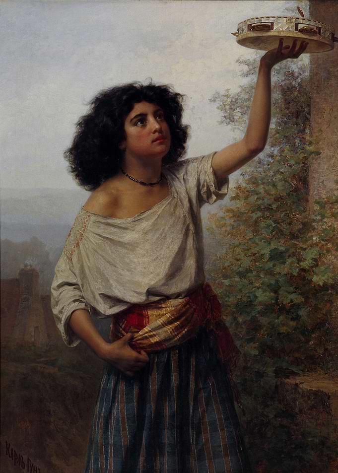Young Woman with Tambourine