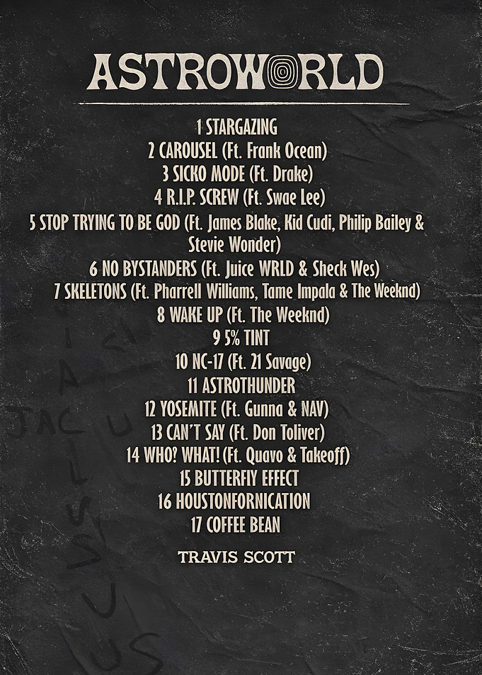 Travis Scott Astroworld Tracklist