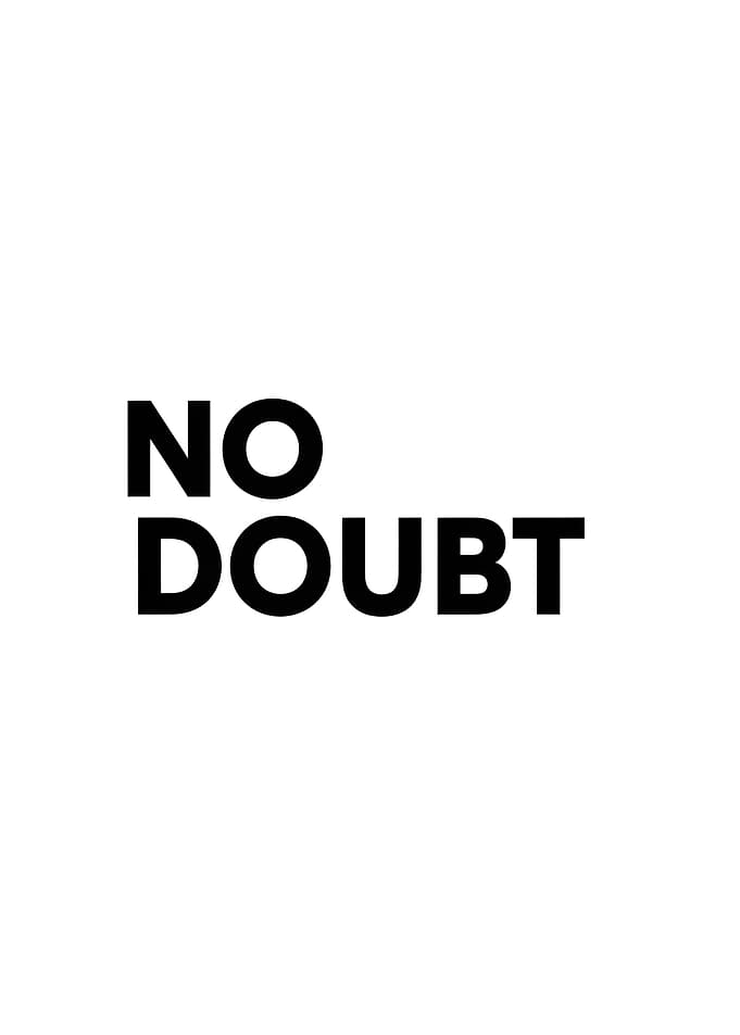 No Doubt Text Art