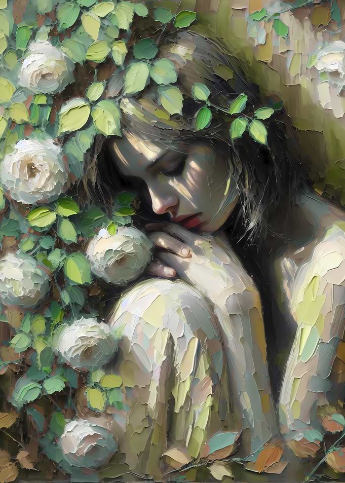Woman in Roses