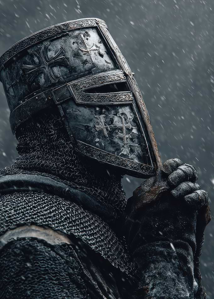 Knight in Armor in Snow