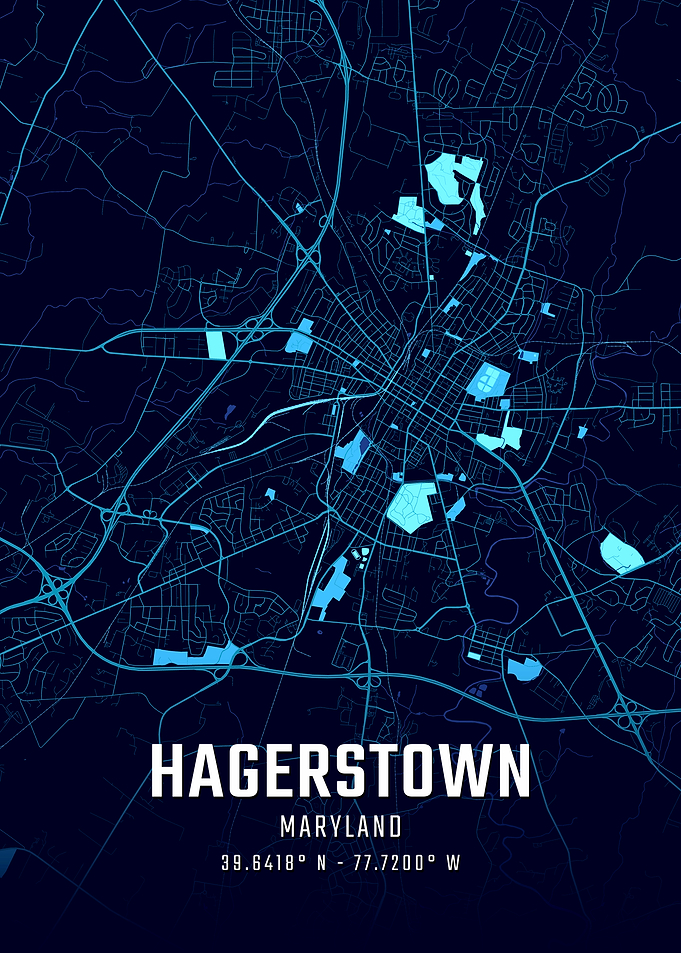 Hagerstown Maryland Midnight City Map