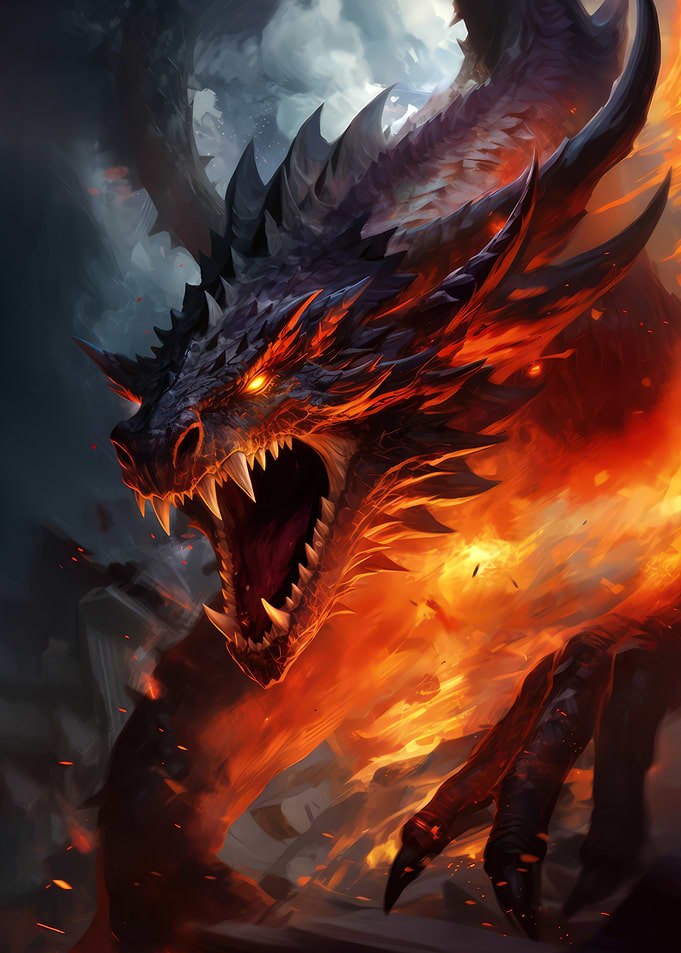 Fiery Dragon Roaring