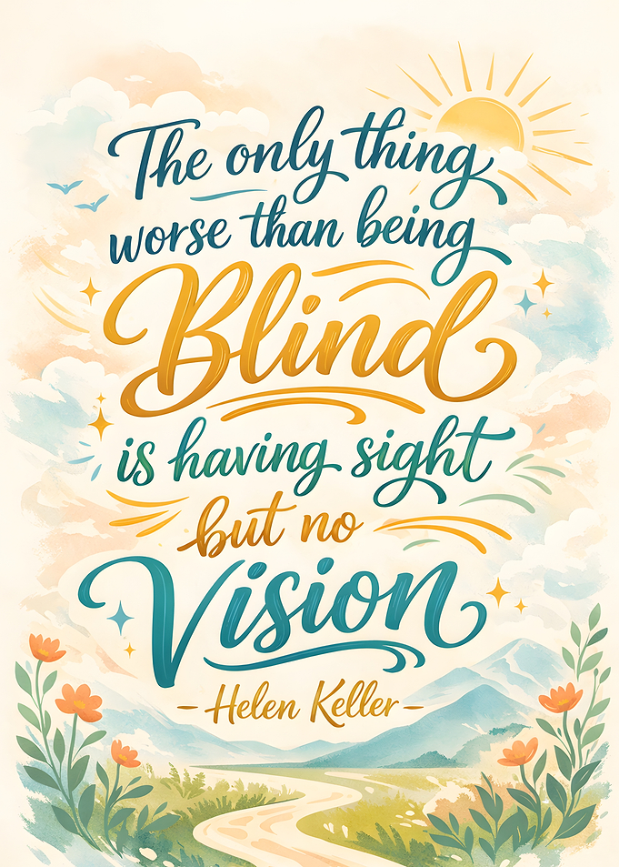 Helen Keller quote about vision