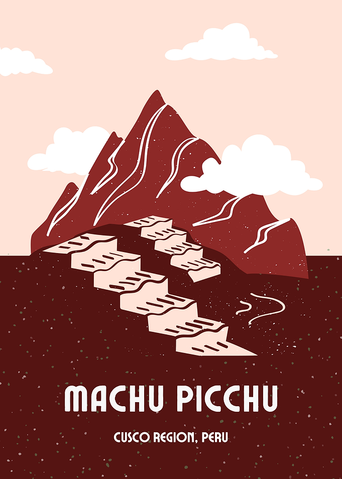 Machu Picchu Vintage Poster